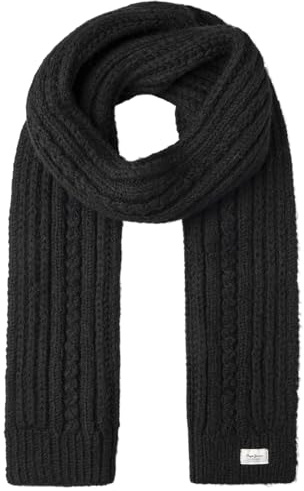 Pepe Jeans Francis Scarf Schal, Schwarz (Black), Einheitsgröße