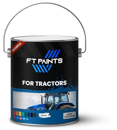 FabioT. FT Paints 100ml Sample ACRY High-Gloss 2K Paint with Hardener E9005 (Standard Drying) For Tractors -RAL 9005-Jet Black