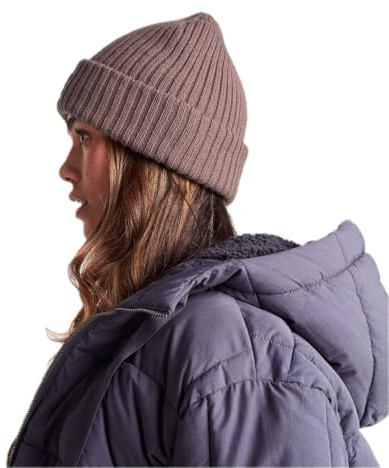 TOG24 Burke Unisex Hiking Knitted Beanie, Layer Turn Skiing Ski Stretch | One Size,Mauve,100% Acrylic, Winter hat