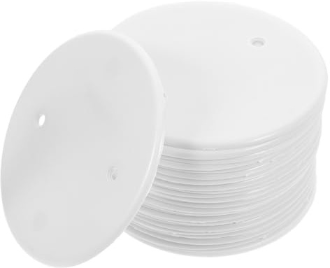 Cache Plafond Rond Blanc en Pp, Lot de 30, pour Boîte de Plafond | Occulte les Défauts du Plâtre, Résistant aux Rayures et Ignifuge, pour Boîte de Ventilateur et Remplacement Maison