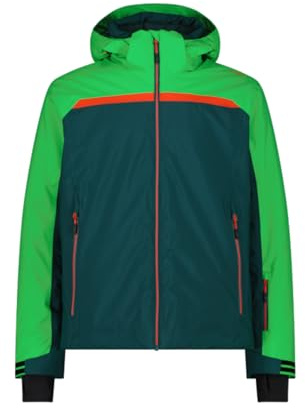 CMP Herren Skijacke aus Twill mit abnehmbarer Kapuze | Clima-Protect-Membran, Schutz vor Nässe, Feel-Warm-Flat-Wattierung, leichte Wärmeisolierung