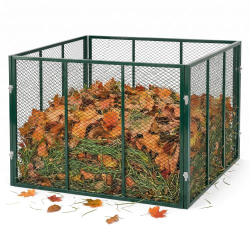 HomeLuxWorld Garten Komposter Metall, verzinkt, 750L, 100x100x75cm, Grün | Gartenkomposter zur Erstellung von Kompost mit Gartenabfällen, wetterfester Metallkomposter, Schneller Aufbau mit Stecksystem