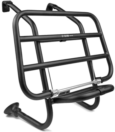 Gepäckträger vorne schwarz kompatibel mit Vespa 50 125 150 PX PE Special Pk Et3 Rally Primavera schwarz matt