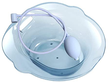 ChuYiElegance Sitz Bath Basin, Anti-Overflow Bidet Toilet Seat Attachment, Universal, Wall-Mounted, More Comfortable Seating Surface, Dustproof, Easy to Adjust,