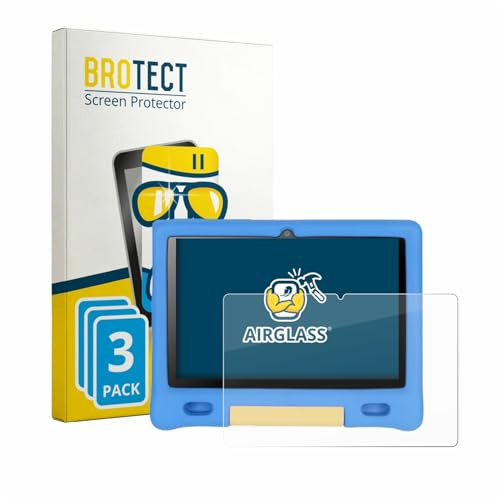 BROTECT 3 Stück Schutzglas für Bufo Kids Tablet 10.1 Schutzfolie Panzer Folie Glas[Extrem Kratzfest 9H, Anti-Fingerprint, Ultra-Transparent]