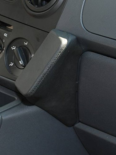 KUDA Handyhalterung passend für Citroen Nemo & Peugeot Bipper & FIAT Fiorino Qub ab 2007 - Telefonkonsole für Smartphones, Handy, Navi und mehr – Kunstlederkonsole, schwarz, 087235