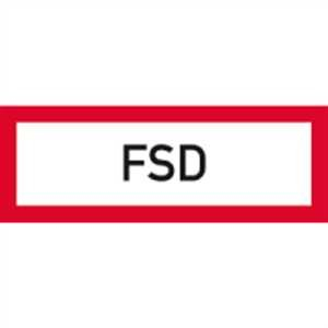 Schild FSD (Feuerwehrschlüsseldepot) PVC 10,5 x 29,7cm
