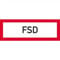 Schild FSD (Feuerwehrschlüsseldepot) PVC 10,5 x 29,7cm