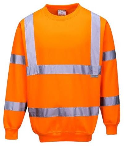Portwest B303 Comfort Elasticated Hi-Vis Sweatshirt Orange, 3X-Large