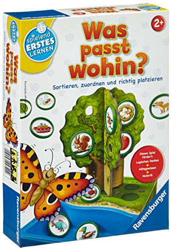Ravensburger 24720 - was passt wohin? - Zuordnungsspiel für die Kleinen - Spiel für Kinder ab 2 Jahren, Spielend erstes Lernen für 1-2 Spieler
