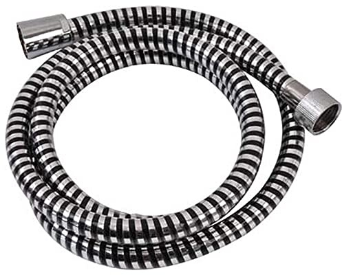 Tendance EVIDECO Moderner Biflex Flexibler PVC-Duschschlauch, PVC, schwarz/Silber, 150 x 30 x 30 cm