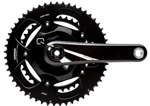 Quarq Riken 10R Road Power Meter 50-34T BB30 Crank Set - Black, 17.25 cm