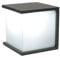 Eco Light Außenwandleuchte BOX CUBE in Anthrazit, 1 flammige Außenleuchte 1xE27 max.30 Watt, Wandleuchte aus Aluguss und Polycarbonat,moderne Wandlampe