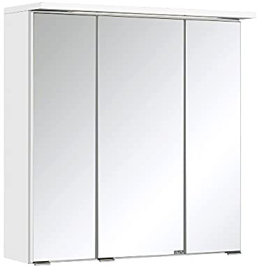 Held Möbel 3D-Spiegelschrank, Holzwerkstoff, weiß, 20 x 60 x 68 cm