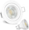 linovum Einbaustrahler mit LED in weiß & rund Lichtfarbe neutralweiß 3W - Einbauleuchte 230V mit GU10 Leuchtmittel & Fassung
