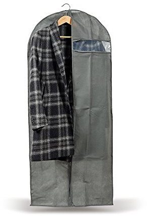 Perfetto Più Easybag Sacco Custodia Tnt per Abiti/Cappotti, Tessuto, Cenere, 61.0x5.0x137.0 Cm