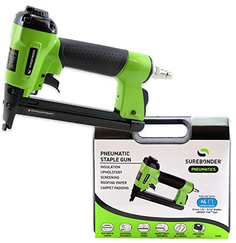 FPC (Surebonder) 9600B 9600A Pneumatic Heavy Duty Standard T50 Type Stapler with Case (air Compressor Needed not Included)