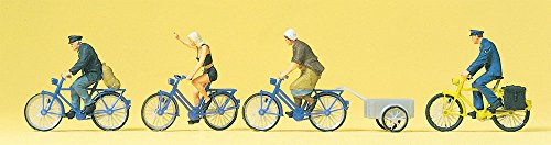 Preiser H0 10507 - Radfahrer, Fahrradanhaenger