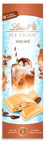 Lindt Schokolade Eiscafé |100 g Tafel | Weiße Schokolade mit aromatischer Eiscafé-Créme-Füllung | Kühl genießen | Schokoladentafel | Schokoladengeschenk