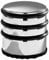 Premier Housewares 509566 Chrome Door Stop with Black Rubber Protective Rings, 8 x 7 x 7 cm