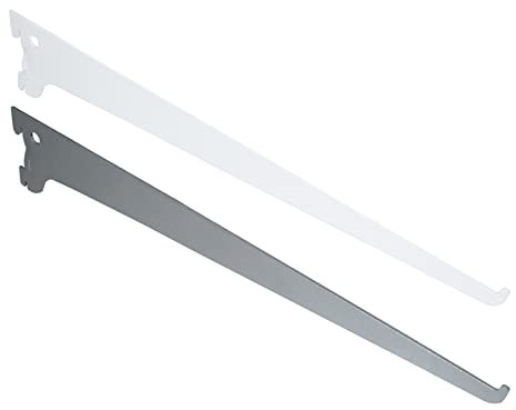 PRIOstahl® REGALTRÄGER FÜR WANDSCHIENEN| 10 TRÄGER | 250 mm | 1-reihig | Silber |Regalsystem Regalhalter Regal Regalwinkel Regalbodenträger Metall