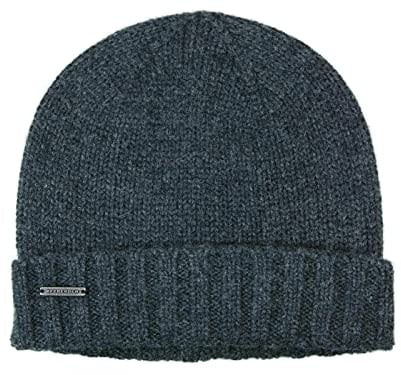 Seeberger Sporty Kaschmir Wintermütze Damen/Herren - Wintermützen Strickmützen Wollmütze mit Umschlag Winter Herbst-Winter
