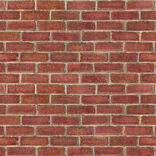 MyTinyWorld Pack of 5 Dolls House Dark Red Wave Brick Pattern Cladding Sheets