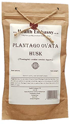 Cáscara de Plantago Ovata (Plantaginis ovatae seminis tegumentum) / Plantago Ovata Husk - Health Embassy - 100% Natural (200g)
