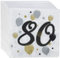 Procos 88871 - Servietten Happy Birthday, Milestone 80, 33x33cm, 20 Stück, Ballonmotiv, 60er Geburtstag, Papierservietten mit Motiv, Tischdekoration, Mundtuch, Geburtstag, Luftballons, Ballons