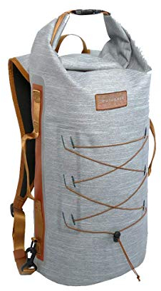 Zulupack Unisex Smart Tube Wasserdichtigkeitsröhre 40L Rucksack Tasche, Grau/Kamel