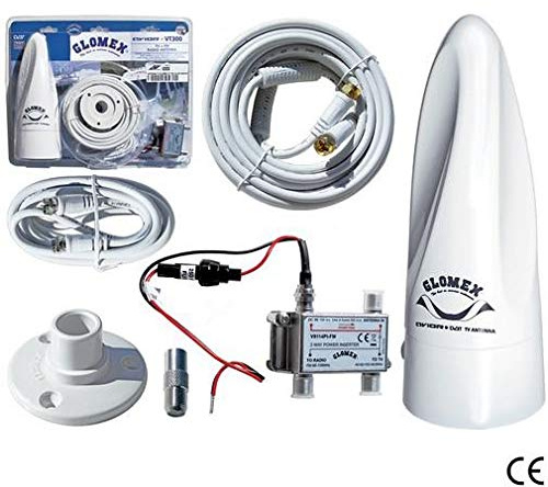 PARACHINISHOP Antenna TV GLOMEX VT 300 AVIOR Marine Accessori Barca Nautica