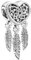 Pandora Charm Three Feathers Dreamcatcher