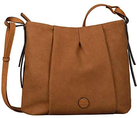 TOM TAILOR Melany Damen Umhängetasche Crossbody Bag Mittelgroß Cognac Braun