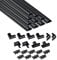 D-Line 30x15mm Kabelkanal zur Kabelführung, Kabelleiste - 30mm (B) x 15mm (H) - 10x 40cm Länge (4 Meter) - Schwarz