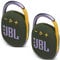 JBL Paquete de 2 altavoces Bluetooth inalámbricos impermeables Clip 4 (verde)
