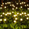 FOMYHEARD 4 Pack Firefly Solar Gartenlichter, Firefly Solar Pathway Lights, Solarleuchten für Außen Garten LEDs, Glühwürmchen Steckleuchte für Wege Rasenflächen Gartendeko Weihnachtsdeko