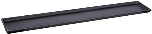 Brandsseller Deko-Tablett 75,5x13,5 cm Deko-Teller Dekoschale Aluminium RAW Optik Schwarz Rechteckig