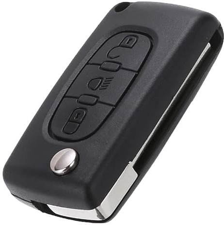 CE0523 Key Fob Compatible with Peugeot/Citroen,Berlingo Key Fob | For Citroen C1 C2 C3 C4 C5 Dispatch Berlingo Grand Picasso Peugeot Partner Expert Car Key Cover,Citroen C4 Key Fob