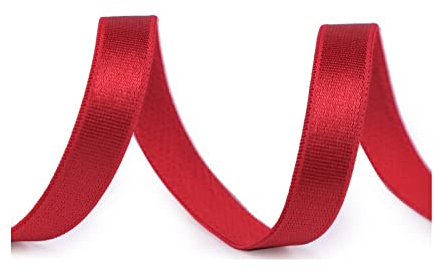 5M 10 mm Breite Satin BH-Träger Gummiband Ideal für BH-Trägern, Dessous, Schultergurten (rot)