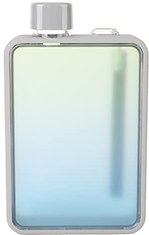 Yosoo Health Gear Bouteille D'eau Plate de 300 Ml A5 Slim Fitness Portable Travel Mug Sac à Main Cold Flask Tritan Plastic pour Sports de Plein Air Camping Gym Sports, Camping, Fitness (Gris