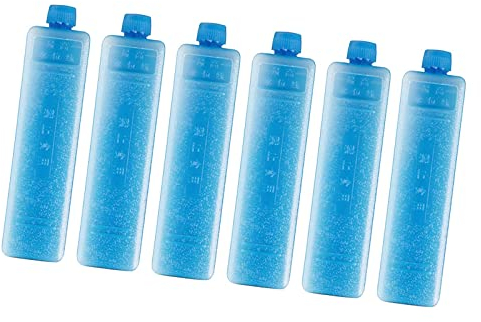 perfk Lot de 6 Blocs de Glace pour Sac Isotherme Qui Reste Simplement congelé Plus Longtemps Blocs de glacière Blocs de congélation pour randonnée, Voyage, 15.8cmx4cmx4cm