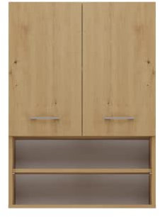 CDF Armoire pour Lave-Linge Pola Mini DK | Couleur : Chêne Artisan | Armoire Moderne au-Dessus du Lave-Linge | Espace de Rangement | Étagères spacieuses | Côtés Lisses sans Embouts