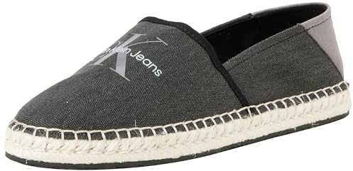 Calvin Klein Jeans Damen Espadrilles Stoffschuhe, Mehrfarbig (Black/Stormfront), 39