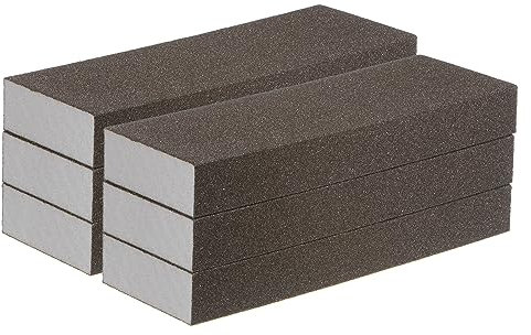 sourcing map 6pcs Medium Grit Sanding Sponge Blocks 180-240 Grit Foam Sanding Block for Polishing Kitchen Metal Wood Drywall, 200x70x25mm
