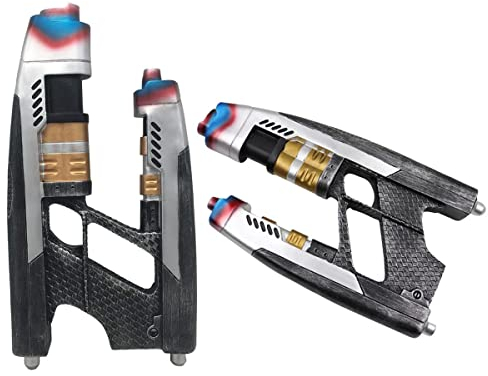 Star Lord Blaster Superheld The Galaxy Peter Quill Cosplay Requisiten Harz 1:1 Replik Halloween Zubehör (Blaster 2pcs)