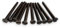10 Pack M3.5 Black Nickel Electrical Screws - 40mm Long Flat Head Fully Threaded Bolt for Switches, Plugs, Sockets, Fixings