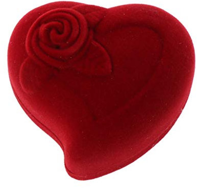 KieTeiiK Heart Shape Rose Double Box Pendant Box Earring Box Necklace Organizer Jewelry Gift Storage For Wedding Box Small