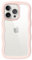 JETech Cute Case for iPhone 15 Pro 6.1-Inch, Wave Frame Curly Shape Shockproof Phone Cover for Women and Girls, Clear Hard PC Back (Pink)