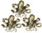 MAGICLULU 3st Oktopus Aus Messing Watte Zum Basteln Chinesisches Tier Oktopus-Statue Glückstierstatue Kleine Oktopus-skulptur Briefbeschwerer Aus Messing Schreibtisch Kupferverzierungen