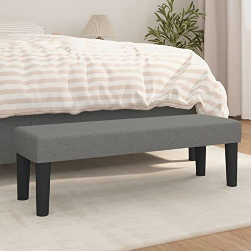 BaraSh Sitzbank Dunkelgrau 100x30x30 cm Bank Flur Garderobe Bank Flurbank Sitzbank Schlafzimmer Hockerbank Stoff